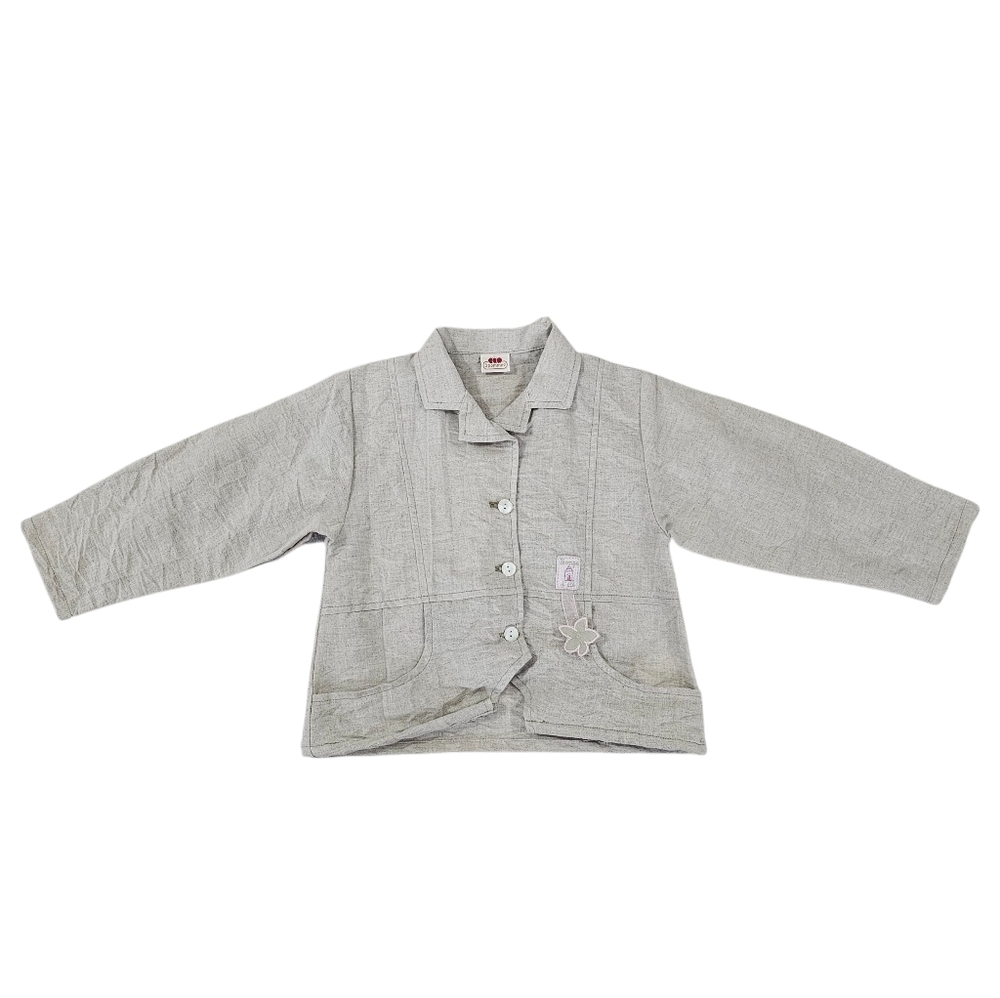 Kids Gray Button-Up Shirt